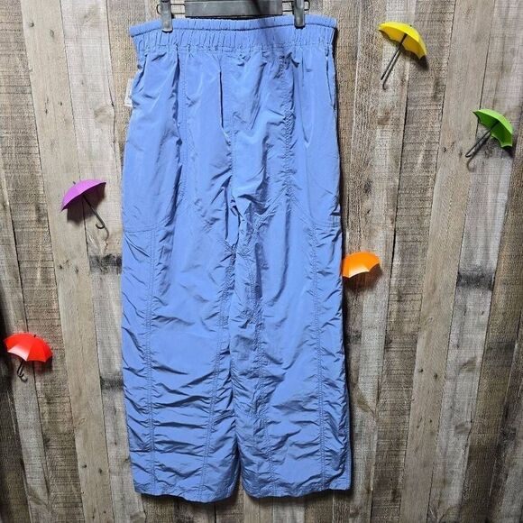 Free People FP Movement Stadium Cargo Pants Blue Wide Leg Elastic Waist NWT - Picture 4 of 7